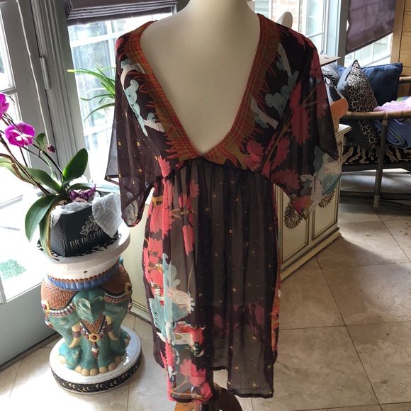 Forever 21 Dresses & Skirts - Sheer colorful dress from Forever 21!!!